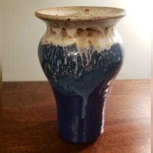 Vintage Handmade Pottery Drip Vase